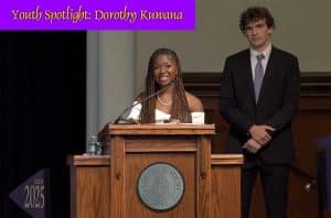 Dorothy Kuwana, Student Body Co-President at Cushing Academy and Spanish American Center Junior Staff Member.