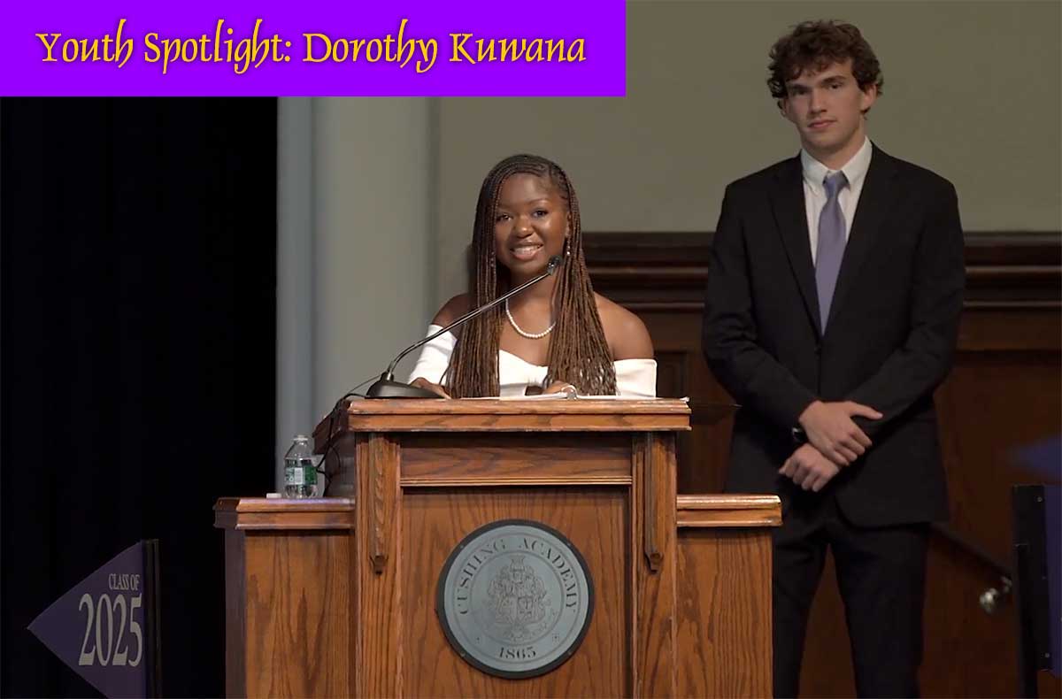 Dorothy Kuwana, Student Body Co-President at Cushing Academy and Spanish American Center Junior Staff Member.