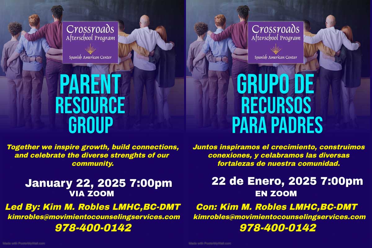 Crossroads Afterschool Parents Resource and support group zoom meeting
